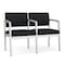 Lesro Lenox 2 Seat Tandem Seating W/ Arm, 43.5 in W 24.5 in L 32 in H LS2103 - alternate 1